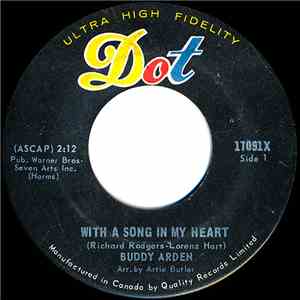 Buddy Arden - With A Song In My Heart / Would You Mind download mp3 flac